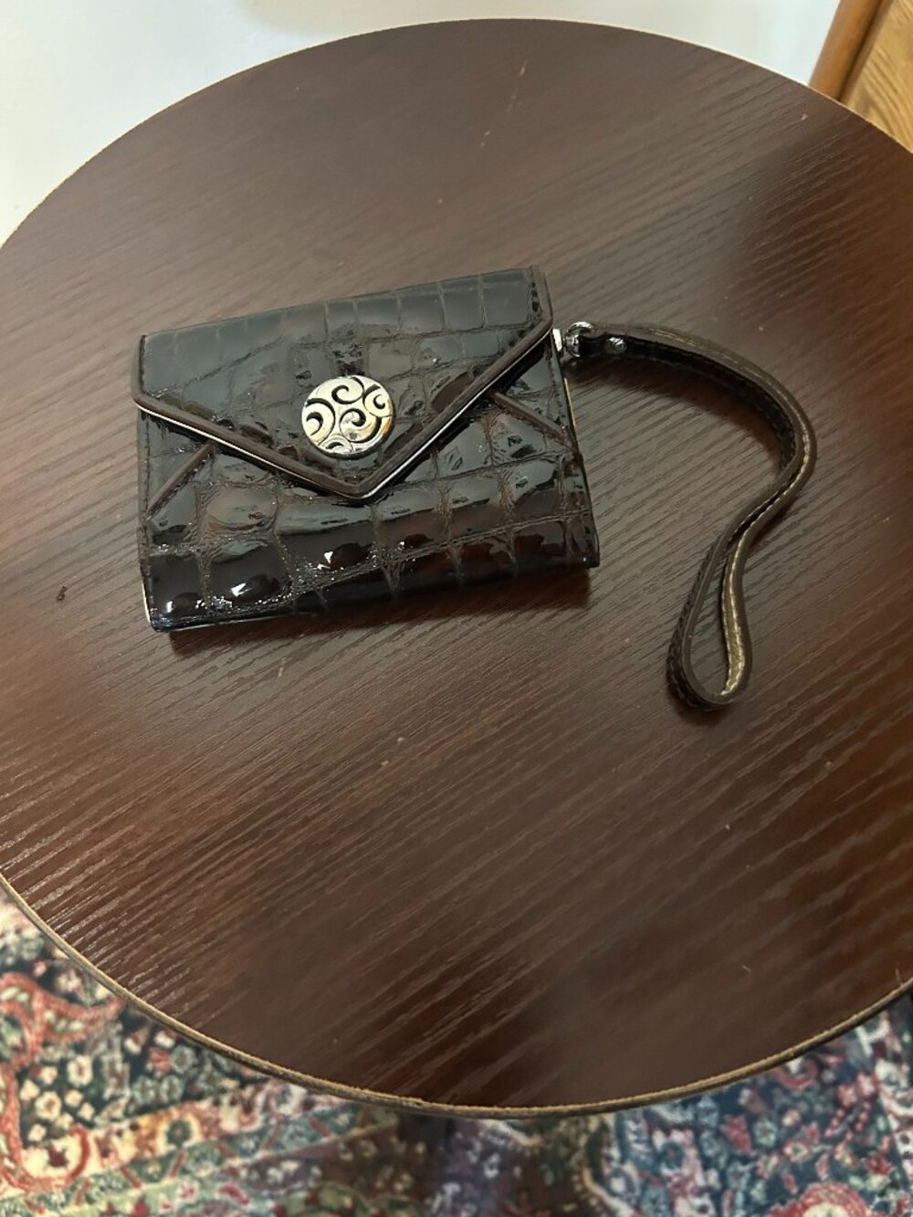 Brighton Embossed Leather Wristlet